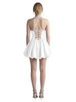 Beading Bubble Hem Mini Dress 