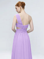 One-Shoulder Side Cut-Out Bridesmaid Dress 