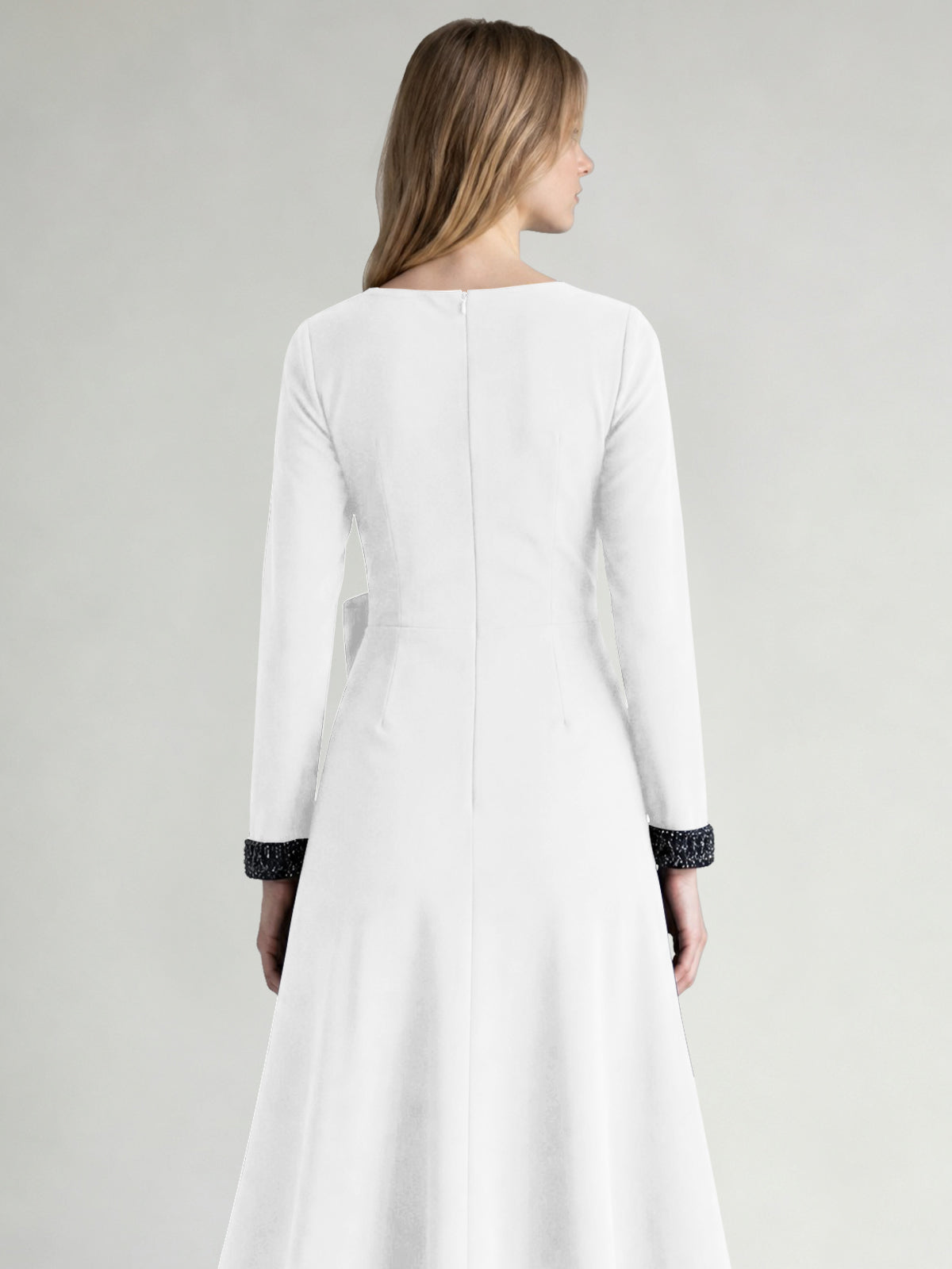 Stretch Satin Mother of the Bride Dress with Crystal