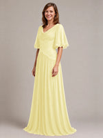 Cowl Neck Mother of the Bride Dress with Applique 