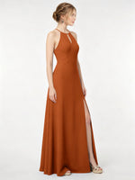 Chiffon Bridesmaid Dress with Halter 