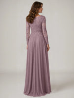 A-line Mother of the Bride Dress with Appliques