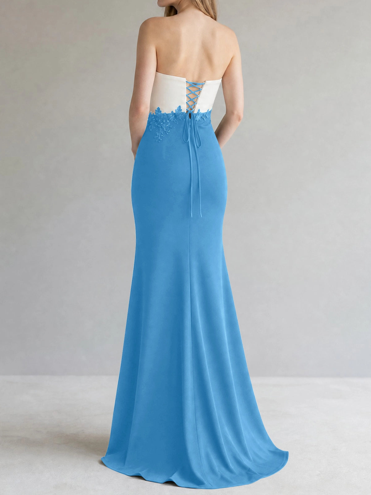 Trumpet Mother of the Bride Dress with Appliques