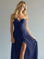 Sweetheart Bridesmaid Dress with Slit 