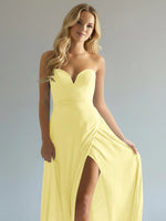 Sweetheart Bridesmaid Dress with Slit 