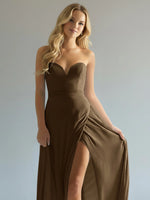Sweetheart Bridesmaid Dress with Slit 