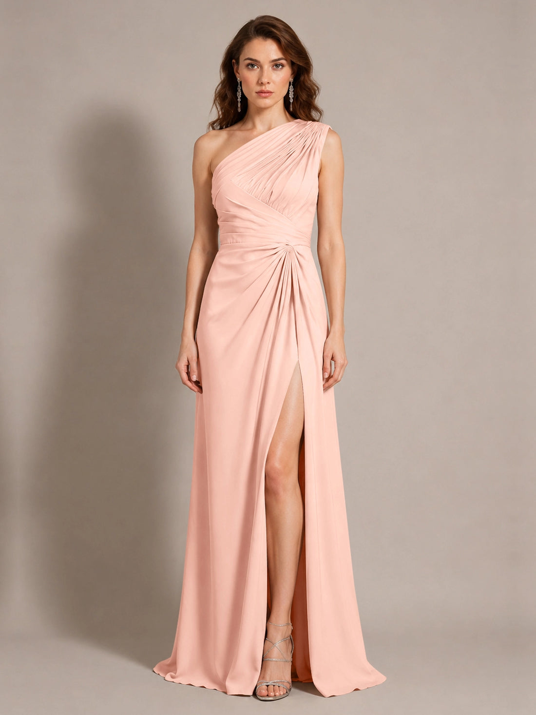 One-Shoulder Prom Dress with Slit