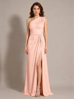 One-Shoulder Prom Dress with Slit