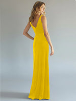 Velvet Bridesmaid Dress with Slit 