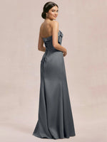 Satin Bow Accent Bridesmaid Dress 