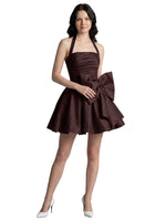 Halter Oversized Bow Mini Dress 