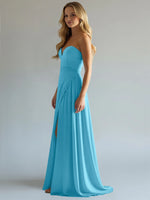 Sweetheart Bridesmaid Dress with Slit 