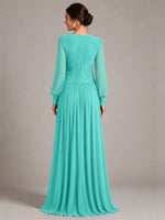 Chiffon Mother of the Bride Dress with Jewel Neckline 