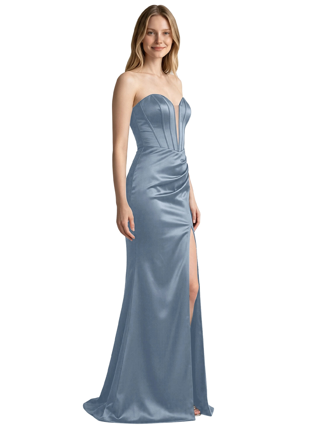 High Slit Sweetheart Prom Dress 