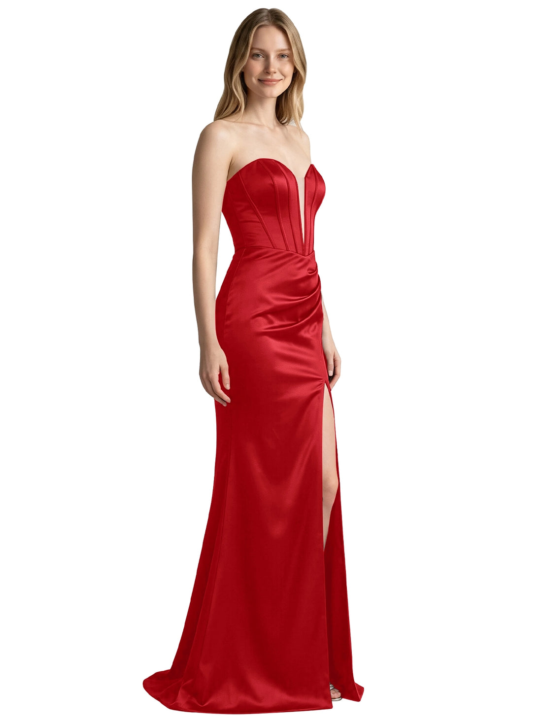 High Slit Sweetheart Prom Dress 