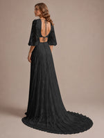 Lace Wedding Dress with Slit 