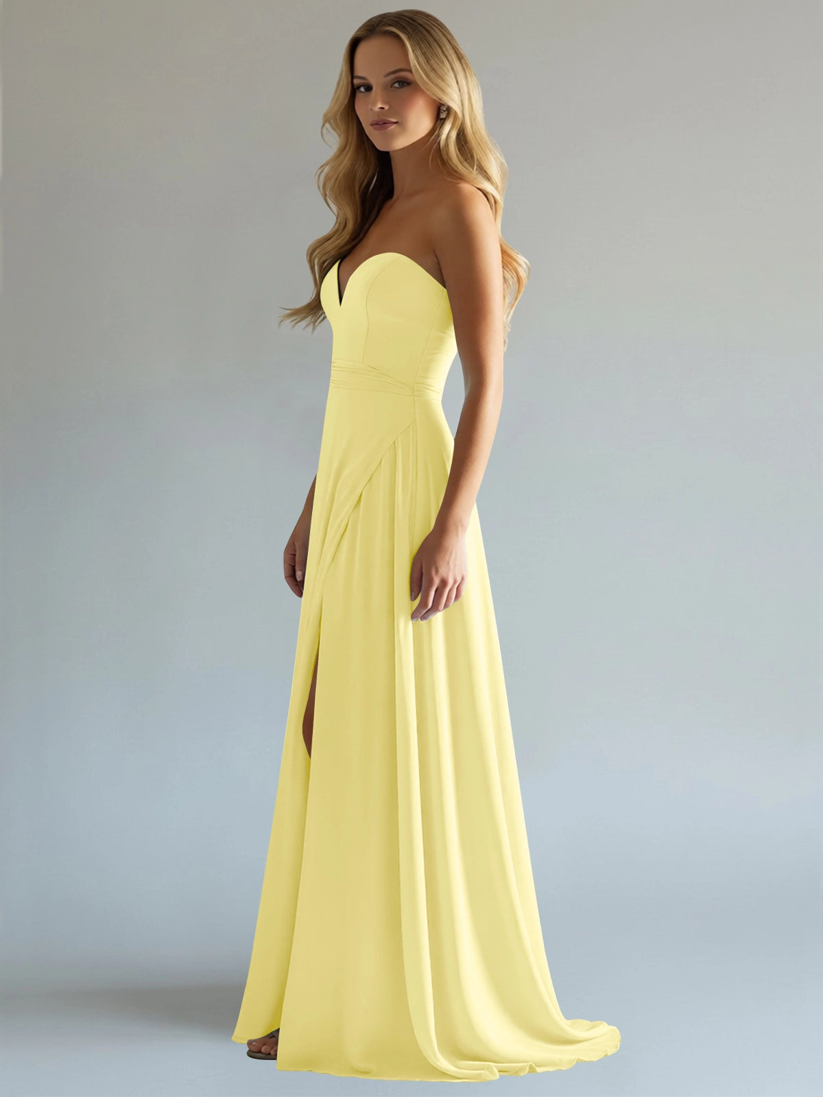 Sweetheart Bridesmaid Dress with Slit 