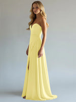 Sweetheart Bridesmaid Dress with Slit 