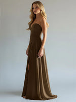 Sweetheart Bridesmaid Dress with Slit 