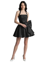 Halter Oversized Bow Mini Dress 