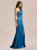 Satin Bow Accent Bridesmaid Dress 