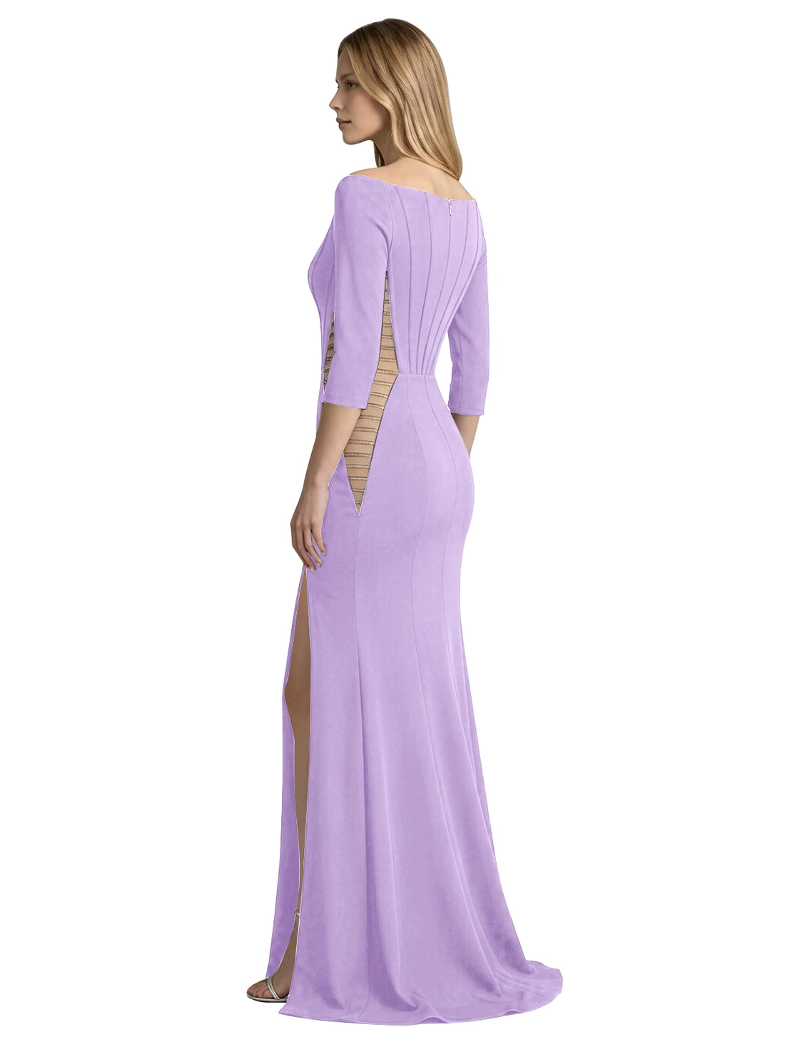 Side Cutout Slit Prom Dress 