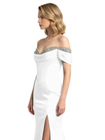 Corset Beaded Trumpet Prom Dress 