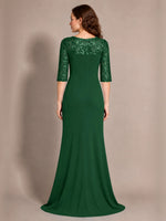 Lace Mother of the Bride Dress with Applique 
