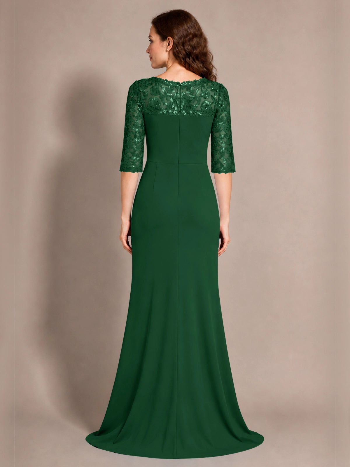 Lace Mother of the Bride Dress with Applique 