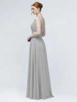 One-Shoulder Side Cut-Out Bridesmaid Dress 