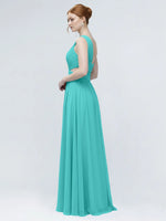 One-Shoulder Side Cut-Out Bridesmaid Dress 