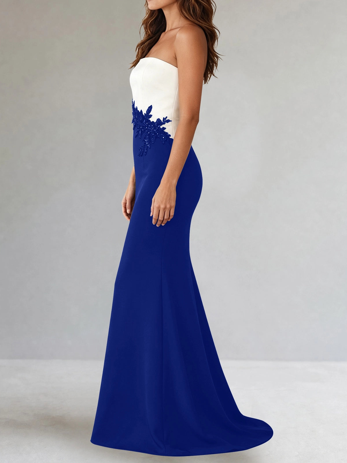 Trumpet Mother of the Bride Dress with Appliques