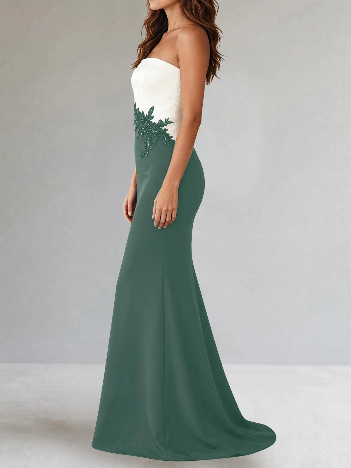 Trumpet Mother of the Bride Dress with Appliques