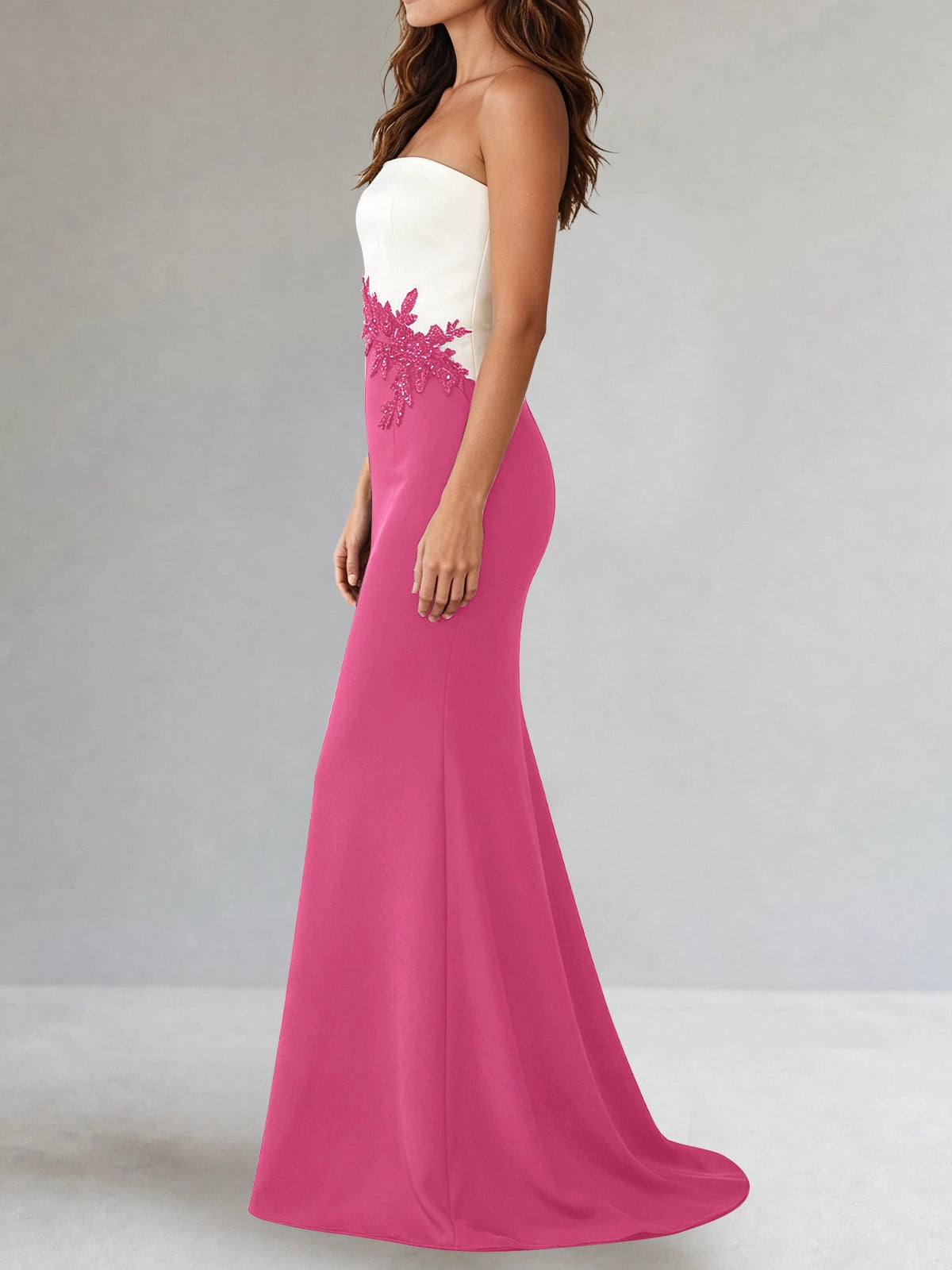 Trumpet Mother of the Bride Dress with Appliques