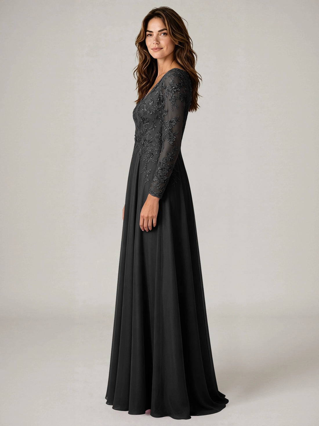 A-line Mother of the Bride Dress with Appliques