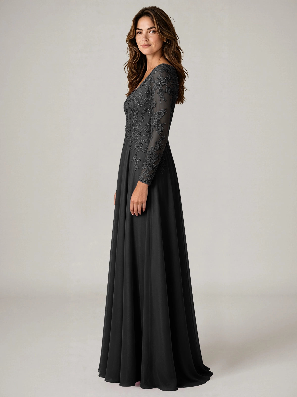 A-line Mother of the Bride Dress with Appliques