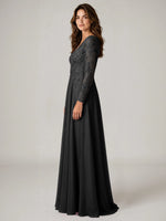 A-line Mother of the Bride Dress with Appliques
