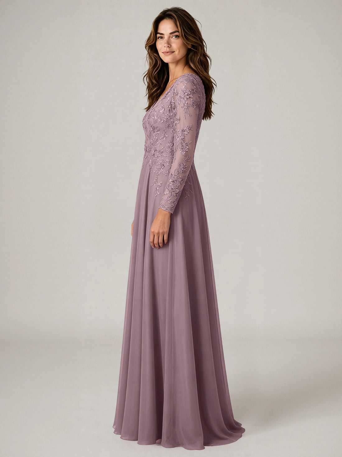 A-line Mother of the Bride Dress with Appliques