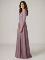 A-line Mother of the Bride Dress with Appliques