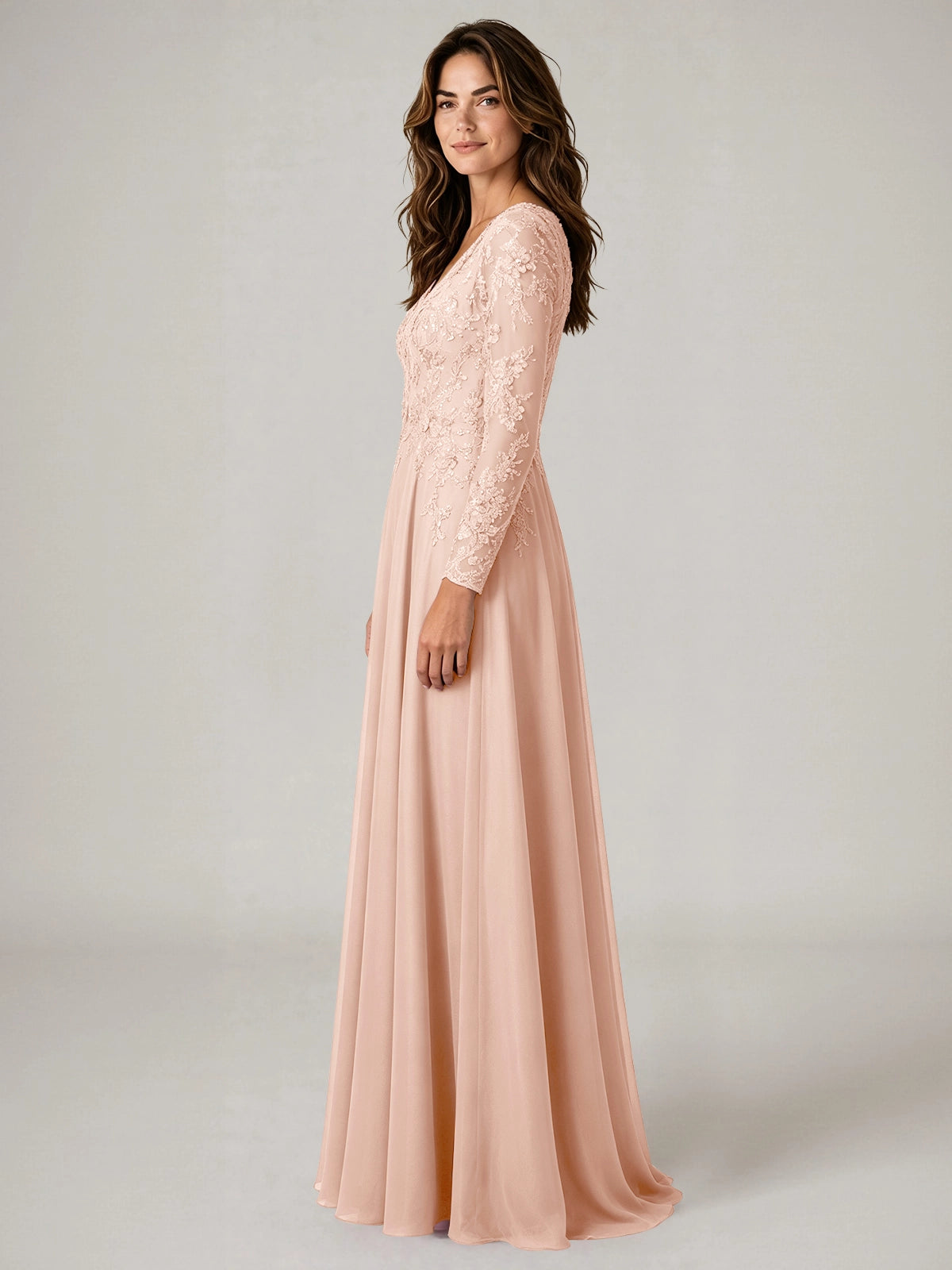 A-line Mother of the Bride Dress with Appliques