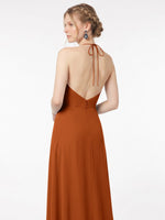 Chiffon Bridesmaid Dress with Halter 