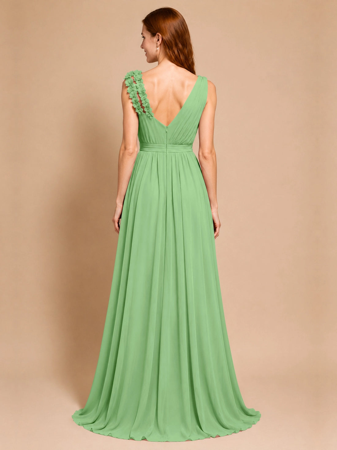 Chiffon Prom Dress with Appliques
