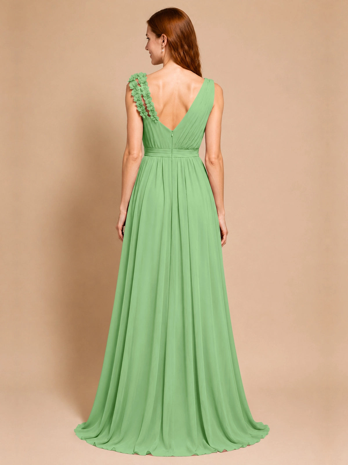 Chiffon Prom Dress with Appliques
