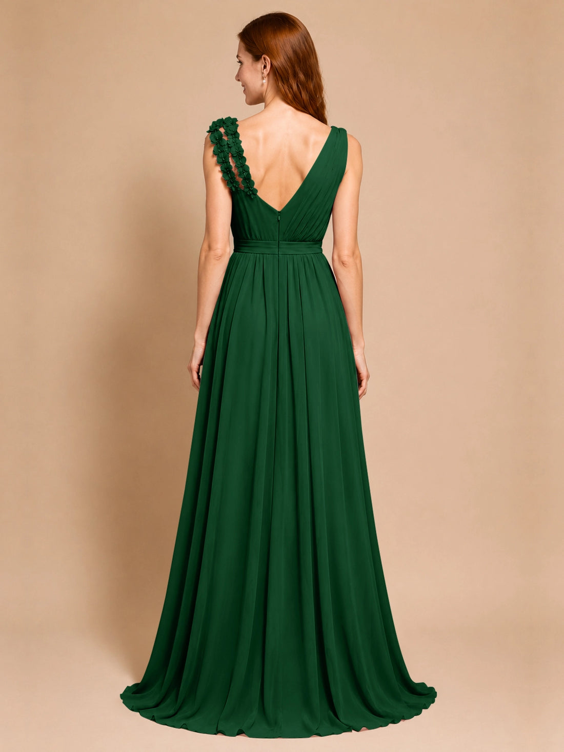 Chiffon Prom Dress with Appliques