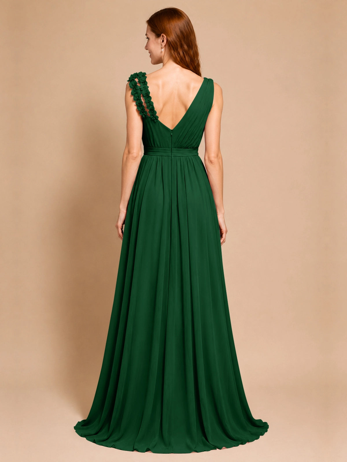 Chiffon Prom Dress with Appliques