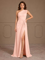One-Shoulder Prom Dress with Slit