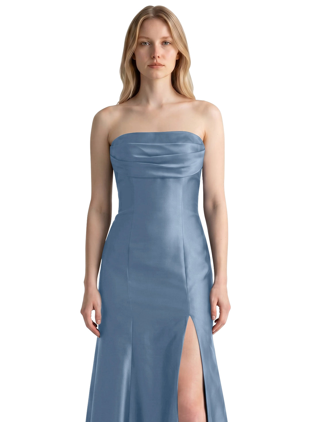 Strapless Ruched Bodice Prom Dress 