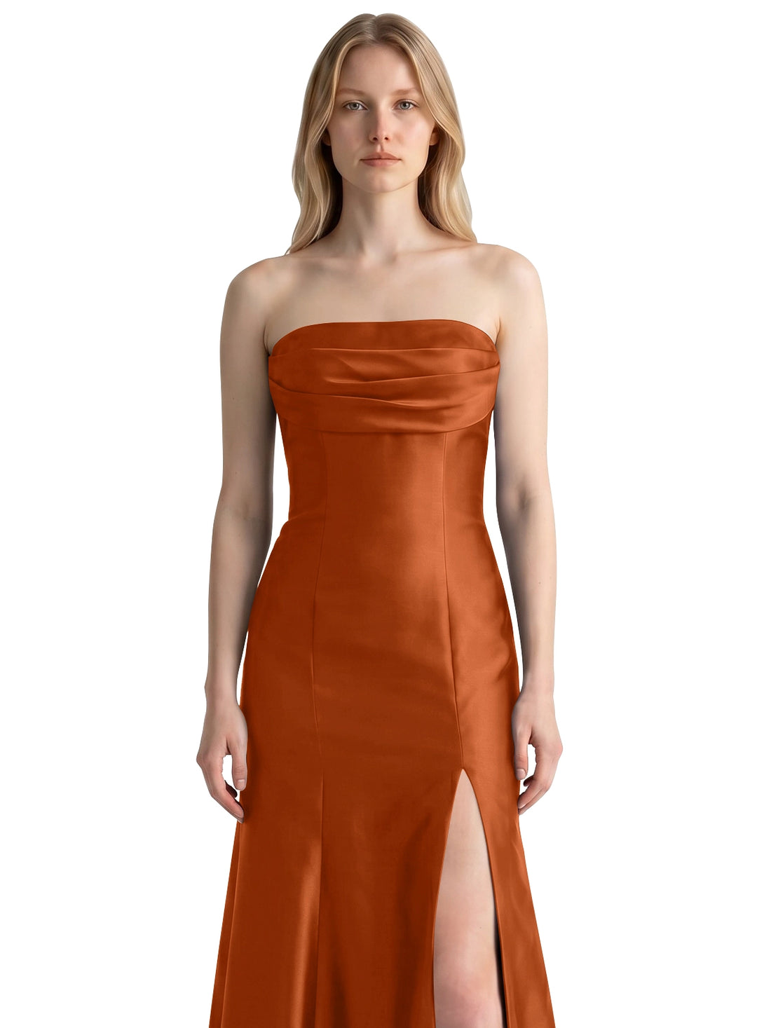 Strapless Ruched Bodice Prom Dress 