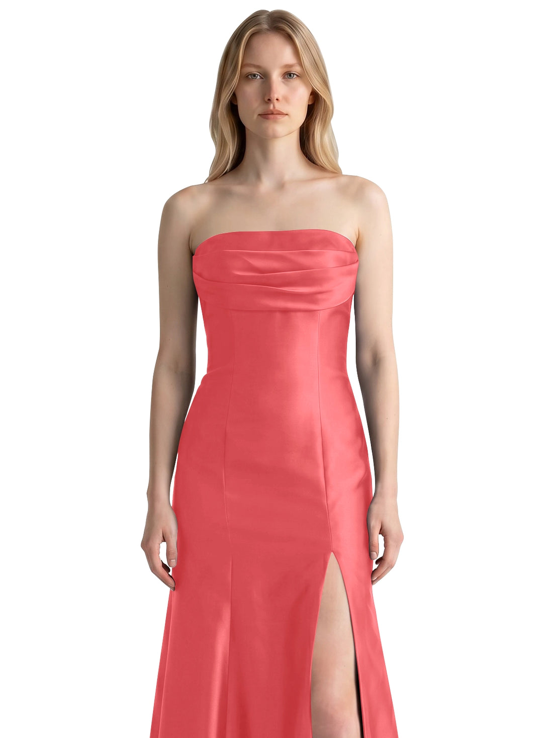 Strapless Ruched Bodice Prom Dress 