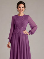 Chiffon Mother of the Bride Dress with Jewel Neckline 